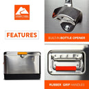 Ozark Trail Ice Chest Cooler 54 Quarts Stainless Steel Portable Cooler with Bottle Opener 85 Can, 51 L