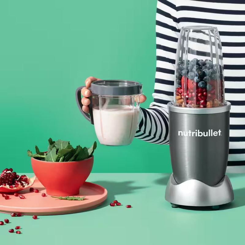 NutriBullet Magic Bullet Blender/Nutrition Extractor w/ 2 Cups, Grey, 532 to 710mL