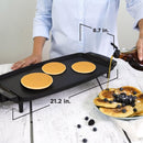 Family-Sized Electric Griddle with Adjustable Temperature Control, Large Nonstick Countertop Indoor Flat Top Grill with Removable Drip Tray