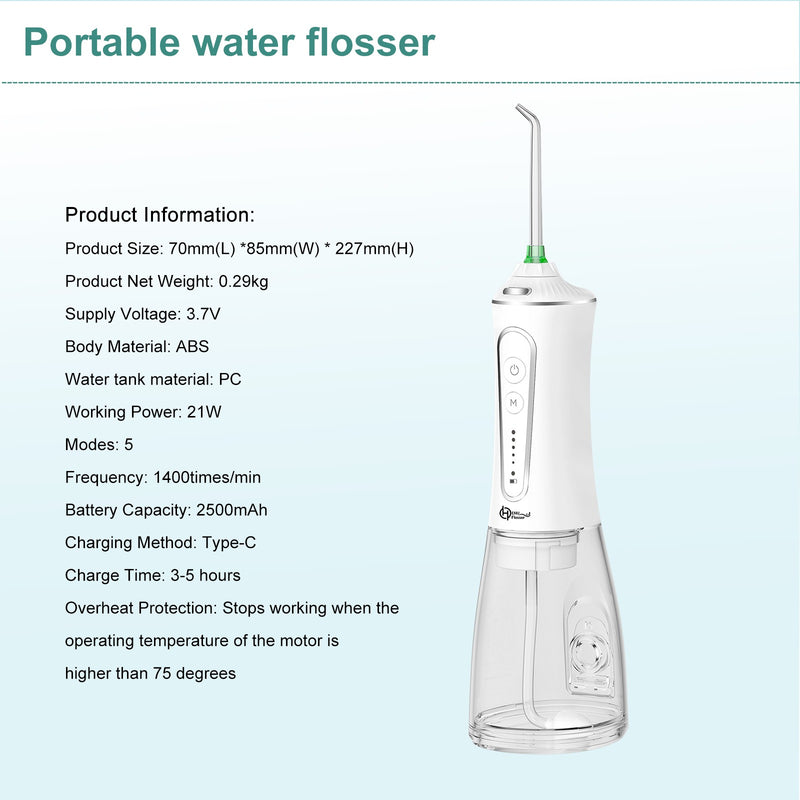 HENU Cordless Water Flosser for Teeth – Portable & Rechargeable Dental Oral Irrigator