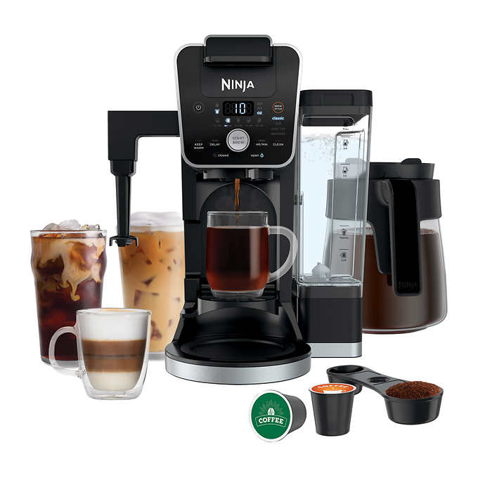Ninja Dual Brew Coffee Maker CFP451CCO / 4 brew style choices, 12 Cup Glass Carafe