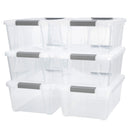 Tuffstore 12.2L Clear Storage Containers – Pack of 6, Durable Stackable Organizers for Home, Kitchen, and Office