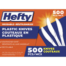 Hefty Plastic Forks, Knives, Spoons, Pack of 500 Each
