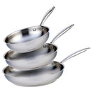 Meyer Accolade Stainless Steel Skillets, 3-pieces