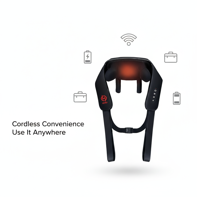 HENU Cordless Neck and Shoulder Massager with Heat