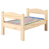 Doll bed with bedlinen set, pine/multicolor
