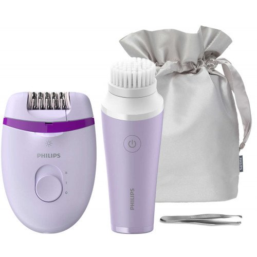 Philips Satinelle Essential Compact Epilator with VisaPure Mini Facial Cleanser