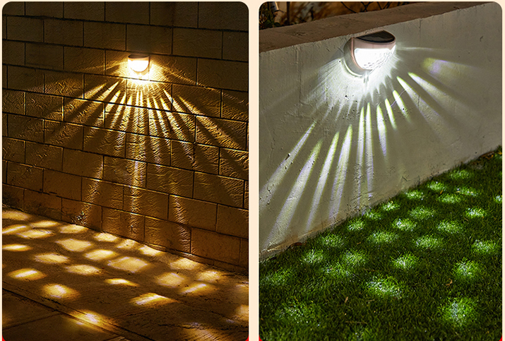 Led Solar Outdoor Garden Decoration New Stair Light Solar Light And Shadow Night Light Solar Wall Light
