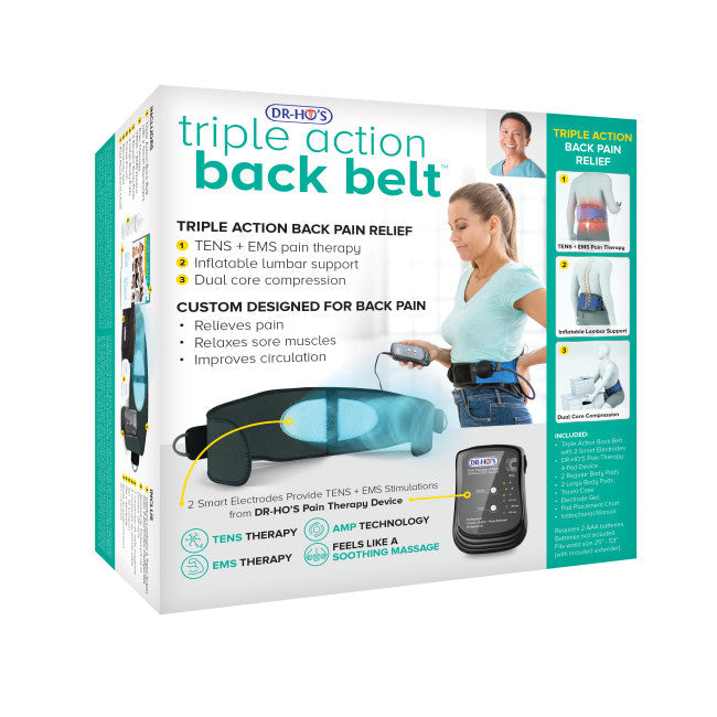 DR-HO’S Triple Action Back Belt TENS & DR-HO'S Back Therapy Massage Belt