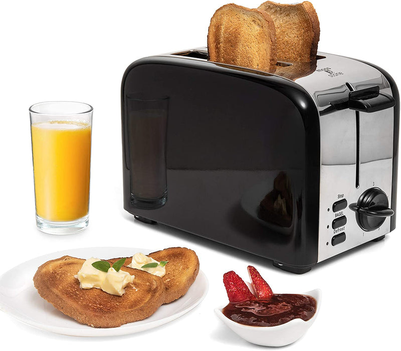 2 Slice Toaster, 1.5in Extra-Wide Slot Toaster For Bagel & Defrost with 5 Shade Settings