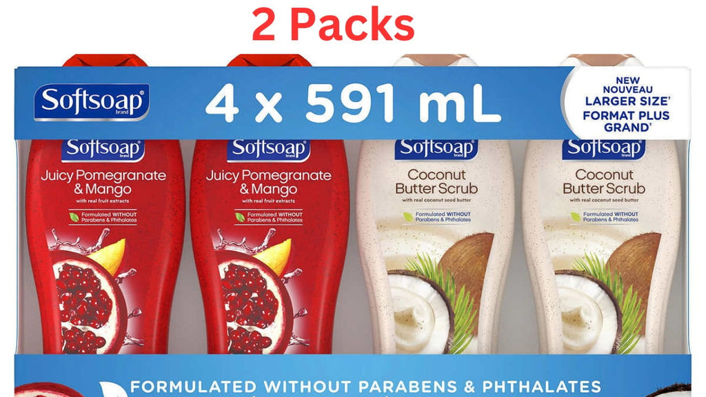 Softsoap Body Wash 4 x 591 mL (2 Packs)