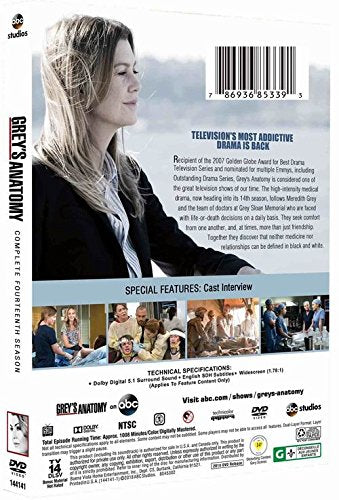 GREY'S ANATOMY SEASON 14 (DVD)- English only