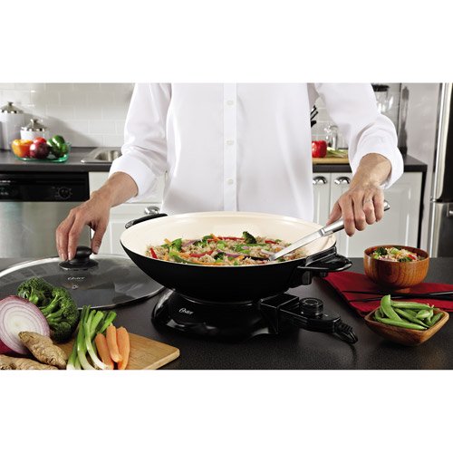 Oster 4.5 Liter DuraCeramic Black Wok