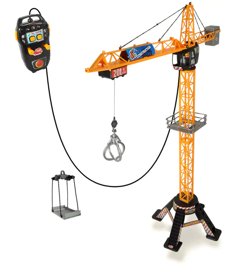 Dickie Toys Construction Motorized Mega Crane Toy Playset For Kids, 48-In, Ages 3+