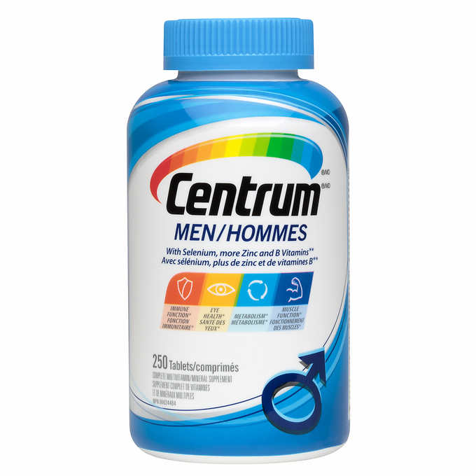 Centrum Complete Multivitamin and Mineral Supplement for Men - 250 Tablets