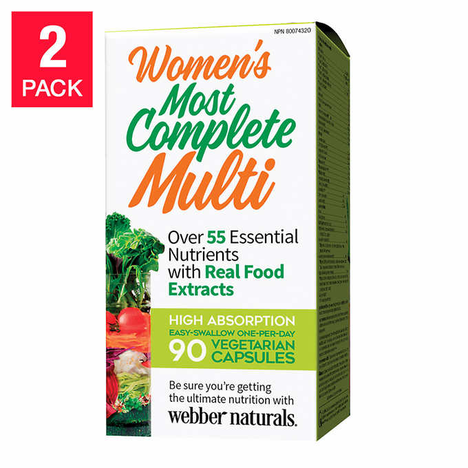 webber naturals Women's Most Complete Multi - 2 x 90 vegetarian capsules