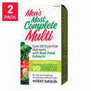webber naturals Men's Most Complete Multi - 2 x 90 vegetarian capsules