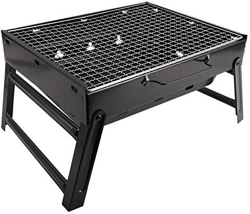 XMSound Portable Charcoal Grill - Stainless Steel Folding Grill (Small 14''x11''x8'')