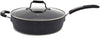 Starfrit The Rock Non-Stick Deep Fry Pan with Lid 12", Black