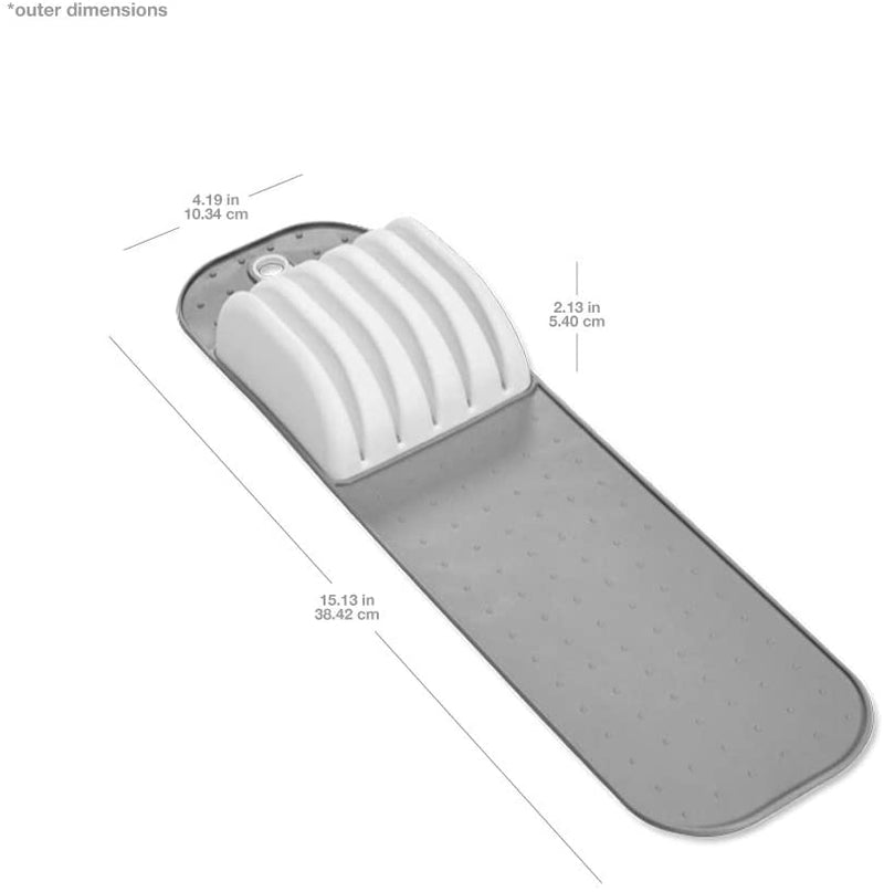 Knife Storage Mat with 5 Organizational Grip Slot - BPA Free - Non Slip Mat