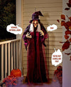 71" Life Size Hanging Animated Talking Witch Halloween Haunted House Prop Decor
