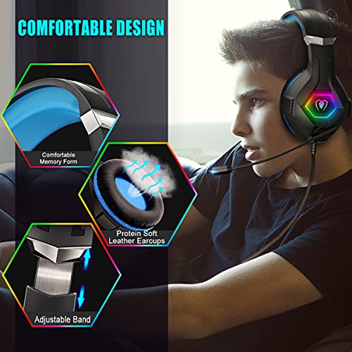 Gaming Headset for PS4 Xbox One PC, Over Ear Gaming Headphones