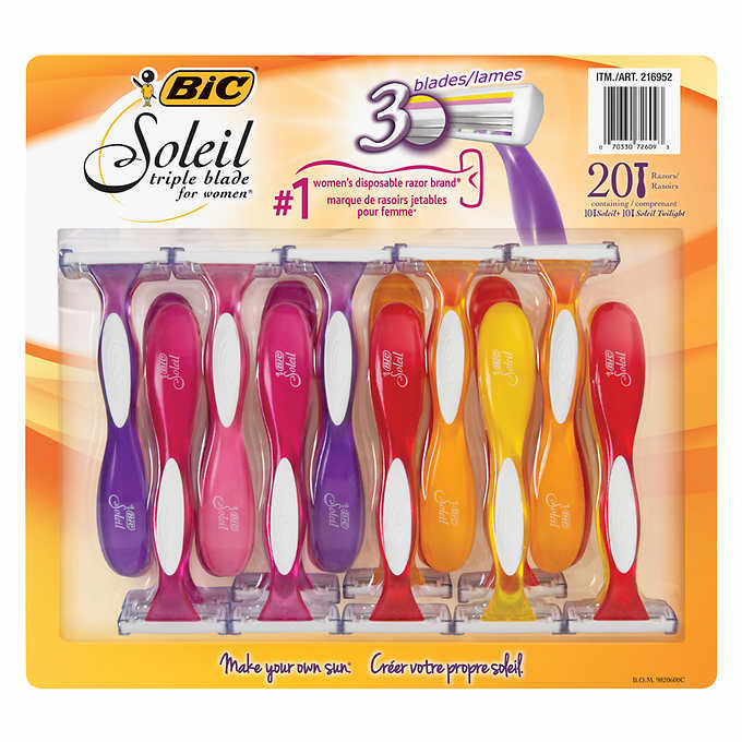 BIC Soleil Women's Disposable Razors, 20-count