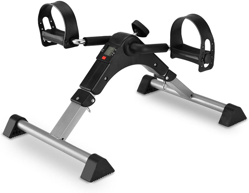 Pedal Exerciser Leg and Arm Cycling Bike Low Resistance for Light  Exercise (Black/Gray)