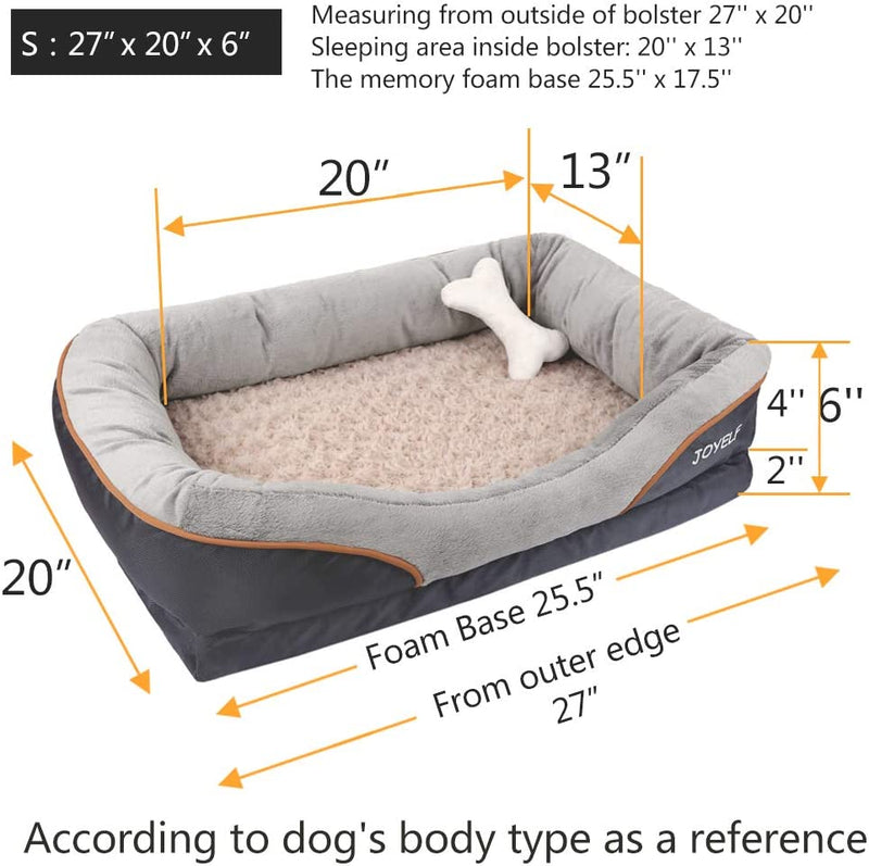 JOYELF Small Memory Foam Dog Bed Orthopedic Dog Bed & Sofa with Removable Washable Cover
