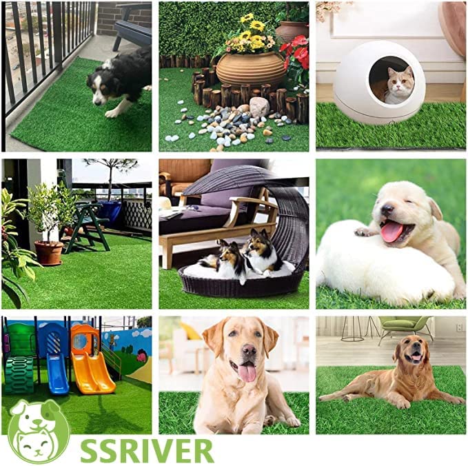 SSRIVER Artificial Grass for Dogs Potty Training Grass Pee Pad for Indoor and Outdoor Pet