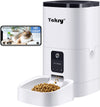 Automatic Cat Feeder, 6L Cat Food Dispenser with HD Camera,Video Recording and Timer Voice, 2.4G WiFi Enabled App for iPhone and Android Yakry C2