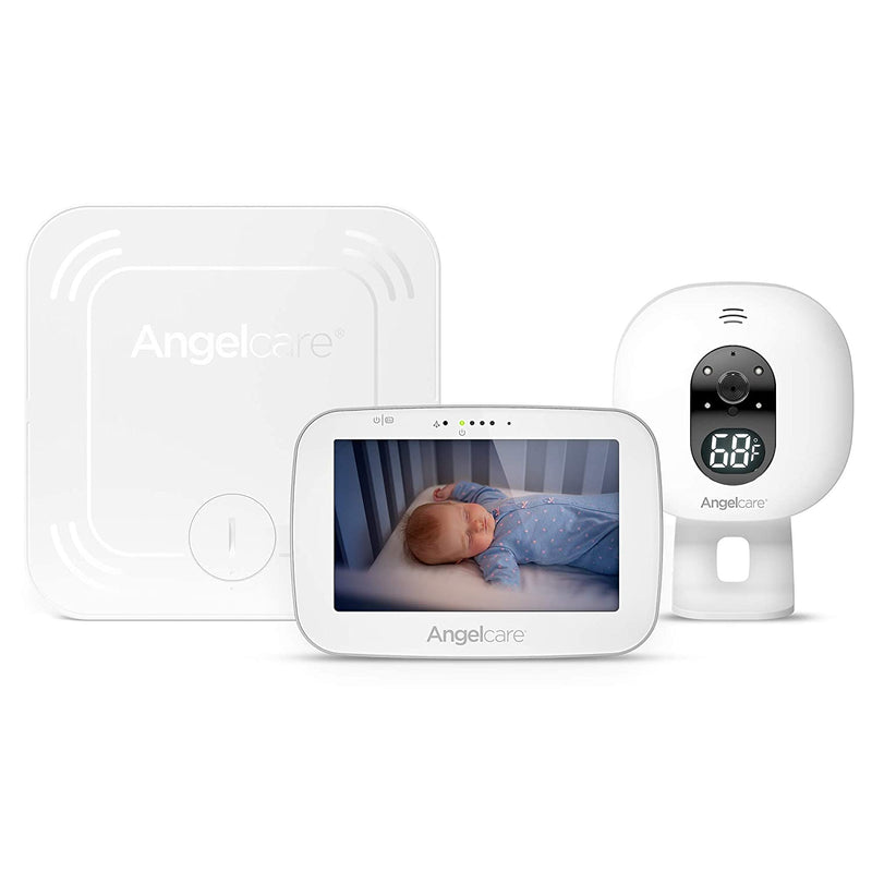 Angelcare 3-in-1 AC337 Baby Monitor, with Movements Tracking, 4.3 Inch Video, Sound & Temperature Display on Camera