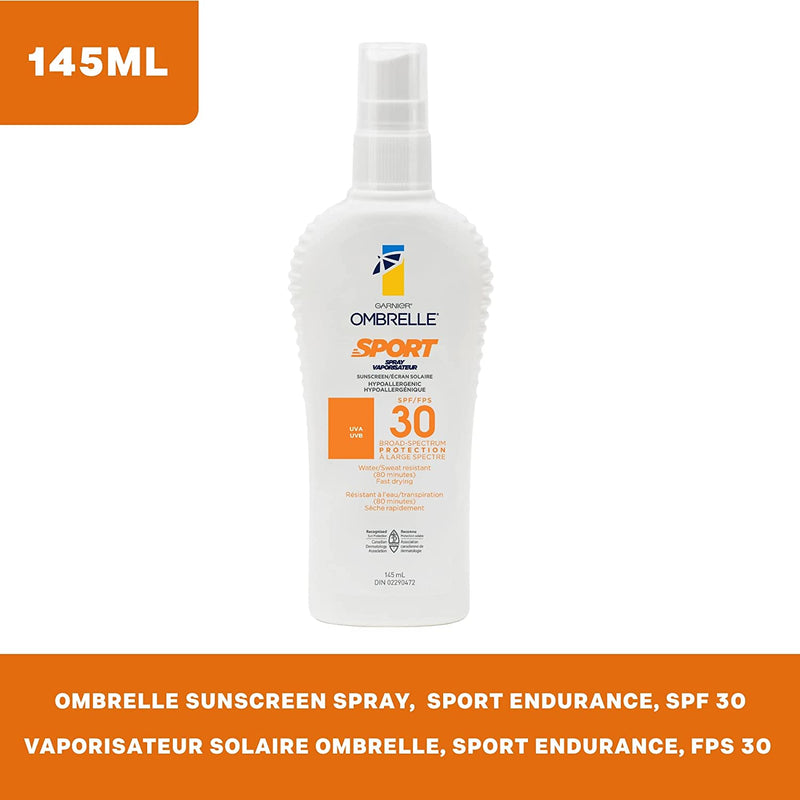 Garnier Ombrelle Sunscreen Sport Pump Spray SPF 30, 145ML