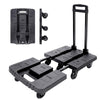 Large Folding Hand Truck 245KG/540LBS Capacity,Noiseless Wear-Resistant 6-360° Rotating Wheel Folding Trolley Luggage Cart Platform Cart for Luggage, Travel, Shopping, Auto, Moving and Office Use