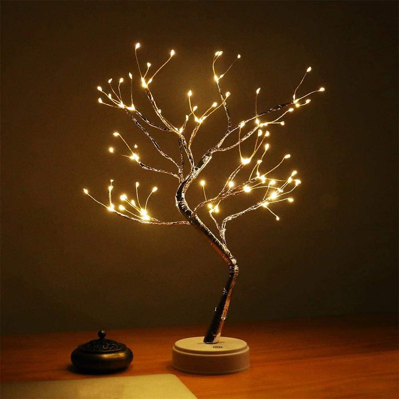 120 LED Light Bonsai Tree Lamp Desktop DIY Fairy Lights Tree Night Light  Lamp US