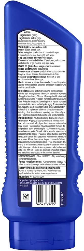 Coppertone Sport Sunscreen Lotion Spf 30 Duo Pack (2 X 259 Ml), Sweat and water Resistant Body Lotion for Sun Protection, Face Sunscreen for Active Adults, 518 ml.