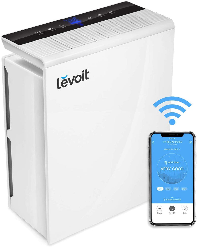 LEVOIT Smart WiFi Air Purifier for Home, Work with Alexa, H13 True HEPA Filter, Energy Star
