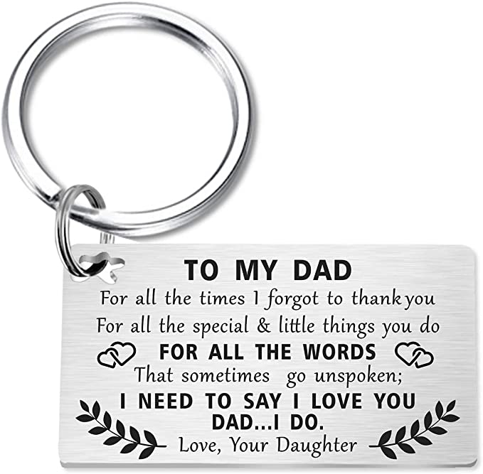 Fathers Day Gifts, Keychain for Dad