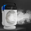 Portable Air Conditioner Fan, 70° Oscillating Air Cooler Fan, 4-in-1 Mini Air Climatisé Portatif, Timer 1/2/4/8 H USB Desk Cooling Fan with Blue Light, Spray, 4 Wind Speeds Modes for Home, Office etc