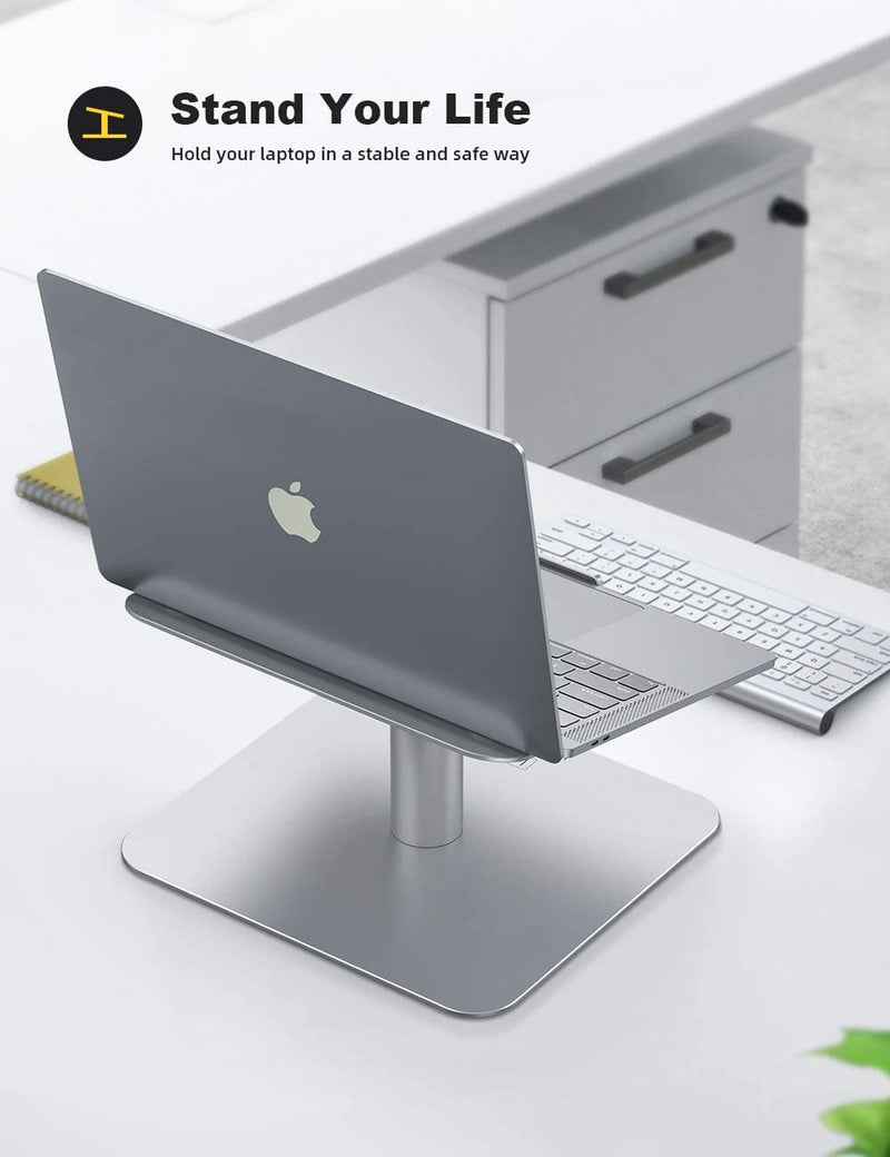 Swivel Laptop Stand, Lamicall Laptop Riser - [360-Rotating] Ergonomic Aluminum Computer Desk Holder Compatible with MacBook, Air, Pro, Dell XPS, HP and More 10" - 17.3" Notebook