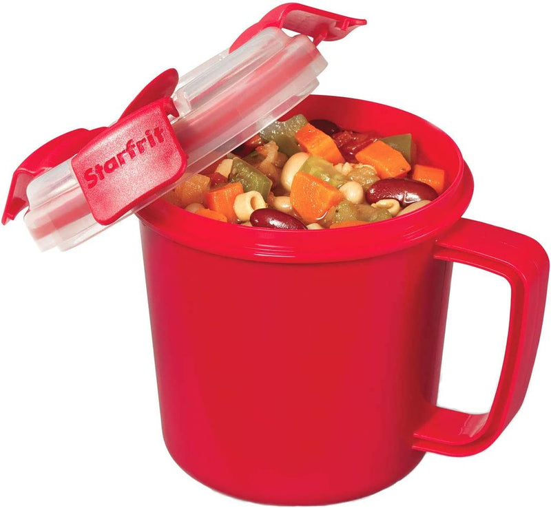 Starfrit Easy Lunch Soup Mug, Red