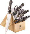 HENCKELS Classic Self Sharpening 14Piece Knife Block Set, Black and Silver, Dishwasher Safe, Triple Rivet, Serrated