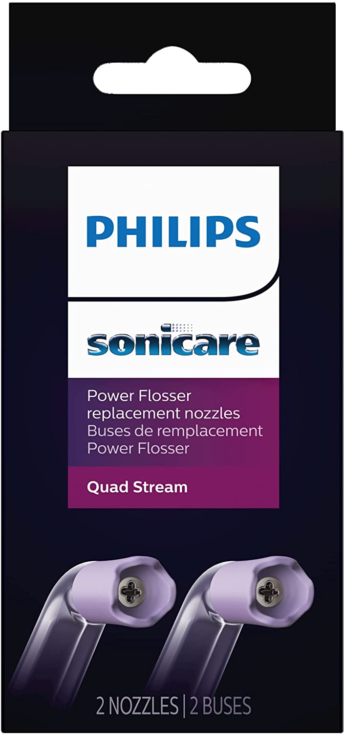 Philips Sonicare Power Flosser Quad stream Tips, 2pk, white HX3062/00, 1 Count
