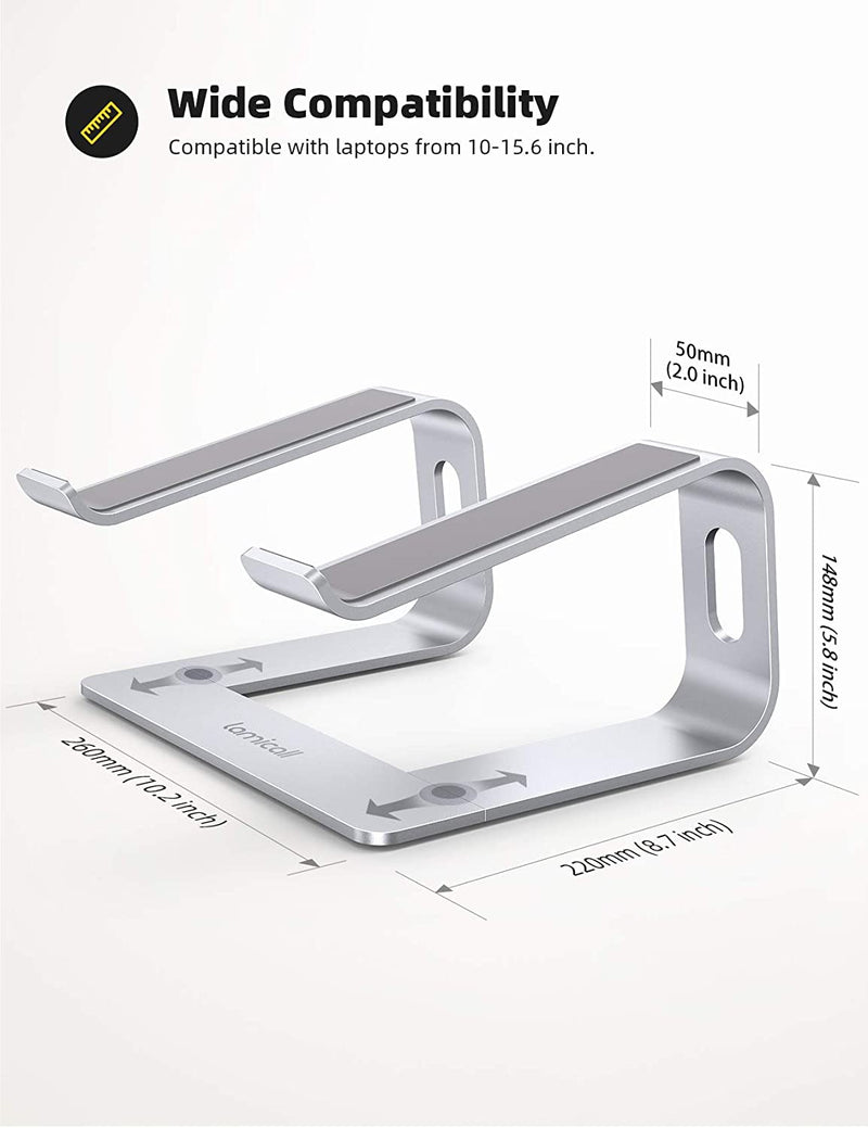 Laptop Stand, Lamicall Laptop Riser Holder : Ergonomic Detachable Alum