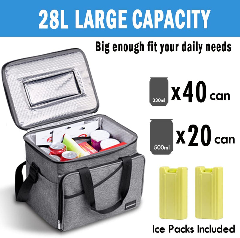 Cooler Bag 40-Can Large Insulated Soft Sided Cooler Bag with 2 Ice Packs for Outdoor Travel Hiking Beach Picnic Camping Fishing,Canway