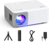 AKIYO 5500 Lumens Portable Projector with Projector Stand 1080P Supported, 55000