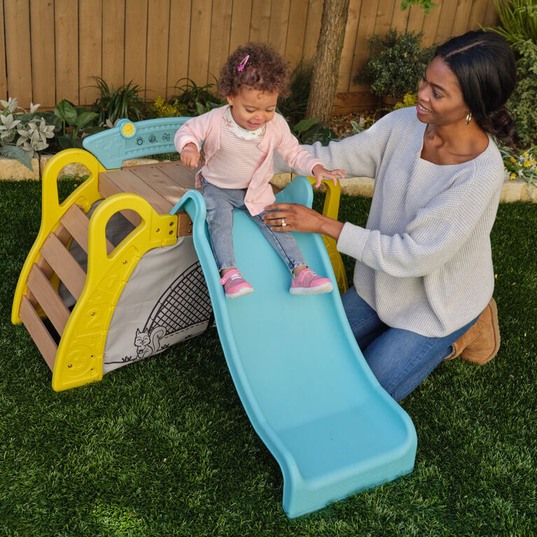 KidKraft  Camp and Slide Toddler Climber with Hideaway Tent