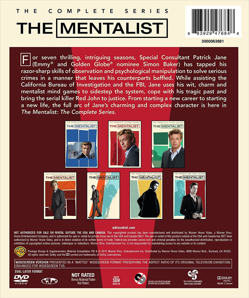 The Mentalist Complete Series Box Set: Seasons 1-7