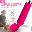 Wand Massager, Rechargeable Wireless Massager Tool with 25 Powerful Vibration Mode for Back Neck Shoulder Muscle Aches Sport Recovery (Rose)