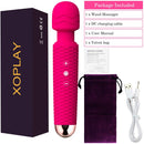 Wand Massager, Rechargeable Wireless Massager Tool with 25 Powerful Vibration Mode for Back Neck Shoulder Muscle Aches Sport Recovery (Rose)